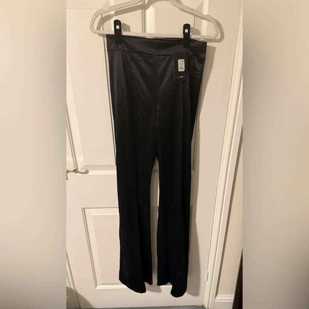 2/$35 NWT Fashion Nova Make a Wish Black Straight Leg Pants sz L - Picture 3 of 5